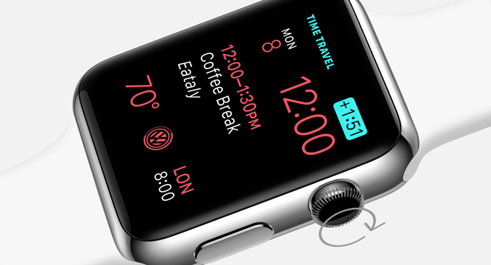 Apple Watch with the new Time Travel feature